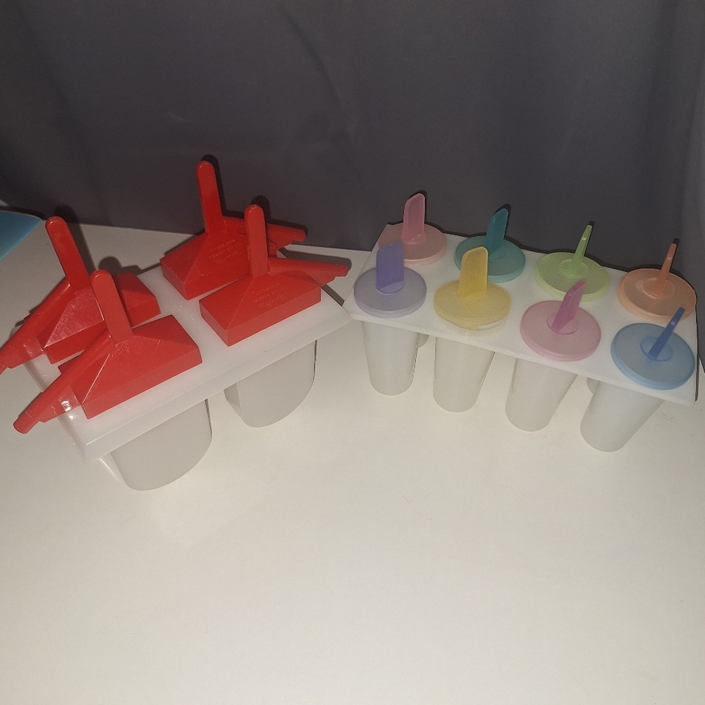 Popsicle Molds Plastic Sip N Pop Vintage Summer Frozen Homemade